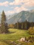 Paisaje alpino con refugio